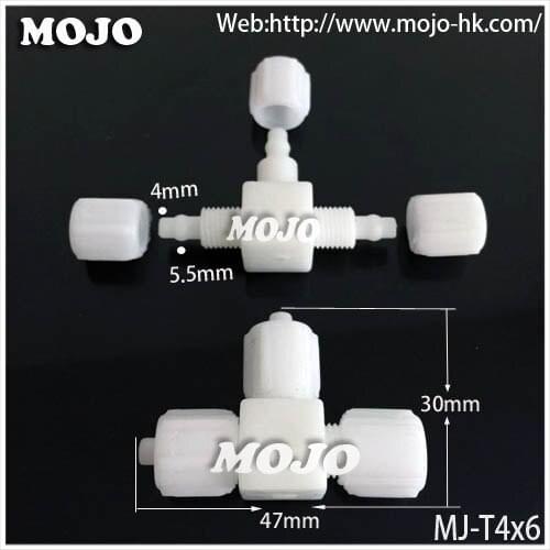 Free shipping!! MJ-T4x6 Hydraulic pressure fitting connector with the nuts (100pcs/lots)