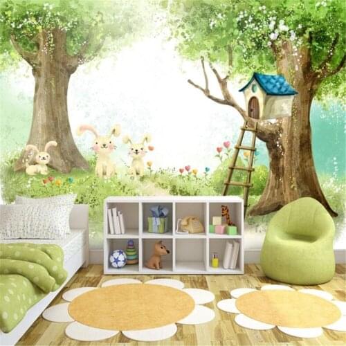 Milofi customized large 3D wallpaper mural cute cartoon childrens room decoration background wall