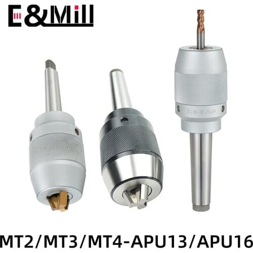 MT2 MT3 MT4 APU13 APU16 Tool Holder MT APU Knife Shank High Quality CNC Integrated Self-tightening Lathe Spindle Tools Holder