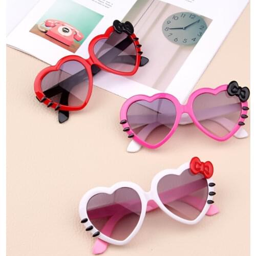 Children Heart Sunglasses Lovely Baby glasses For Boys And Girls Kids Sunglasses Shades For Children UA400