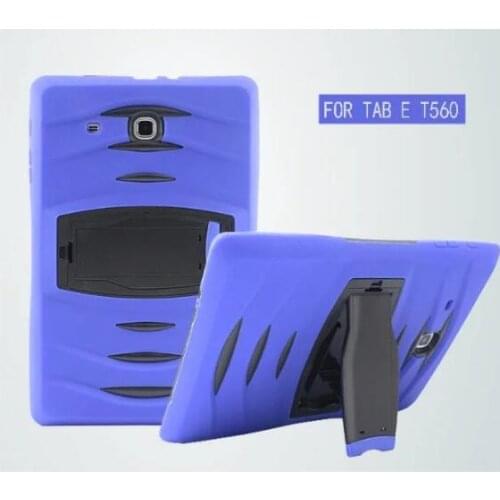 Kids Baby Safe Shockproof Stand Protective Hard PC Back Silicone Case for Samsung Galaxy Tab E 9.6 T560 T561 Tablet Cover + Pen