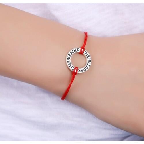 Girls Cheer Squad Team Gift Silver Cheerleading Cheerleader Cheer Mom Charm Bracelets for Women