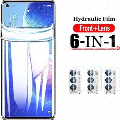 Screen Protector Hydrogel Film for OPPO Reno 5 Pro Plus 5g Full Cover Protective Film for Reno5 Pro + Camera Lens tempered Glass