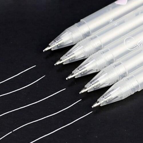 Gel Pen White Color 0.8mm High Light Marke Pen Black Cardboard Art Painting Pen White Line Pens Art Supplies Art Supplies