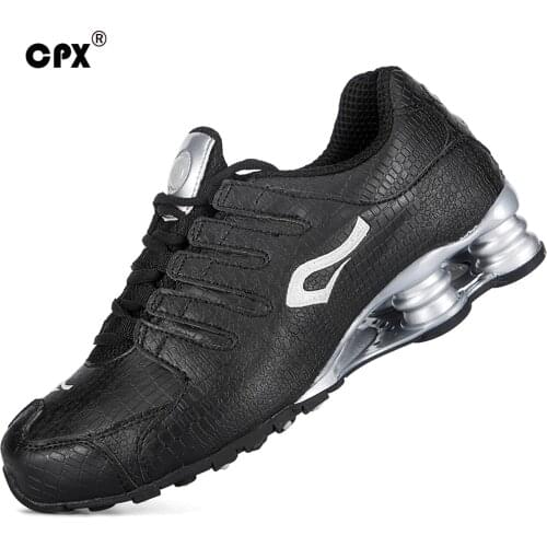 CPX mens Shox sport running shoes leather Crocodile pattern mens sneakers waterproof outdoor athletic shoes Free Shipping