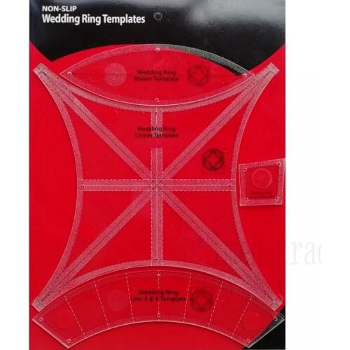 New ruler NON-SLIP DOUBLE WEDDING RING TEMPLATE SET 4 Pieces #MSX-01