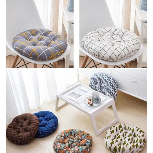 Printed Thicken Round Chair Cushion Seat Cushions Home Decor Pillows Meditation Cushion Throw Pillows Office Chair Cushion Floor