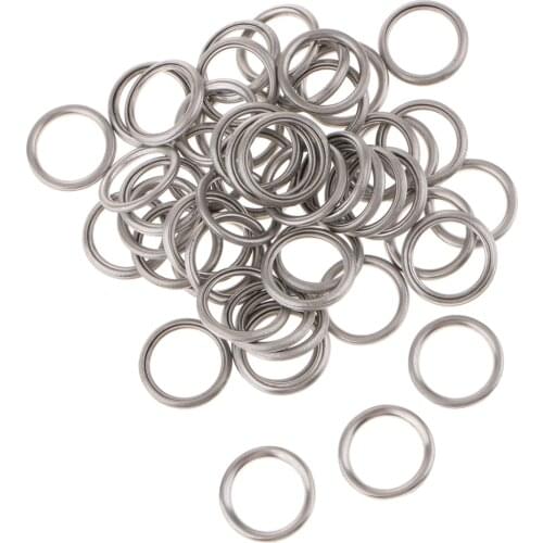 50PCS OIL DRAIN PLUG WASHER SLIVER GASKETS (MD050317) For Mitsubishi V5 V6