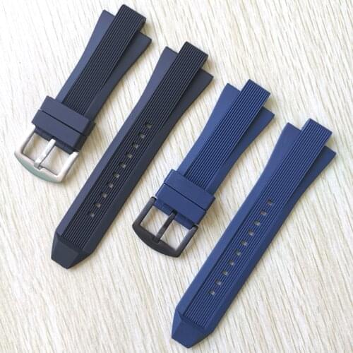 29*13mm Black Blue Diving Waterproof Silicone Rubber Wrist Watch Band Strap Belt Special For MK watch MK8152 Bracelet Watchbands