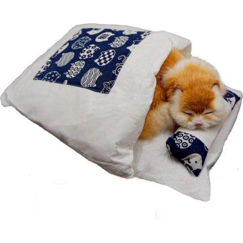 Removable Cats Bed cat litter Sleeping Bag Home Supplies Products for Cats Large Pet Dog Bed Cats House Cave Comfortable