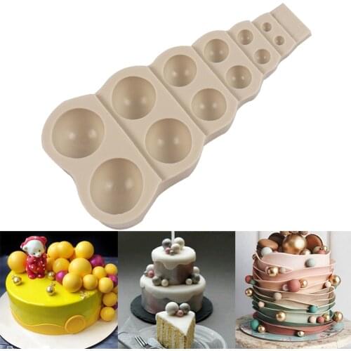 Silicone Cake Model Chocolate Fudge Mold Large Small Pearl Ball Shape DIY Baking Kitchen Baking Cake Tool Decoration Molds