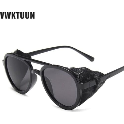VWKTUUN Sunglasses Men Steampunk Sun glasses For Women Eyewear Driver Glasses UV400 Steam Punk Sunglasses Brand Designer