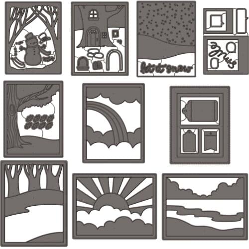 Unique Multi-style Background Decoration Frame High Quality Cheaper Metal Cutting Dies For DIY Scrapbooking Album Craft New Dies