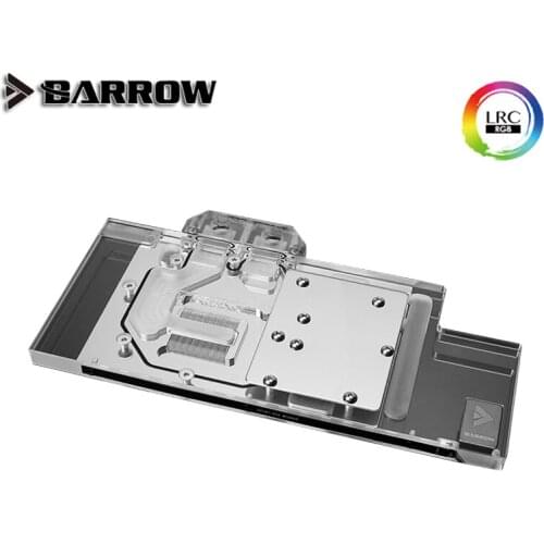 Barrow Full Coverage GPU Water Block For ASUS ROG STRIX GTX 1080TI/80/70Ti/70/60, 5V ARGB 3PIN AURA SYNC BS-ASS1080T-PA