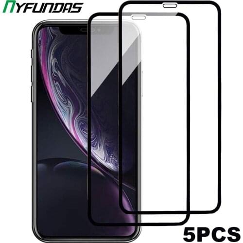 Full Cover Tempered Glass For iPhone 11 Pro XS Max XR Screen Protector Glass On iPhone 7 8 Plus X SE 2 2020 SE2 Protective Glass
