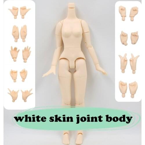 Factory blyth doll body white skin joint body 21cm toy body