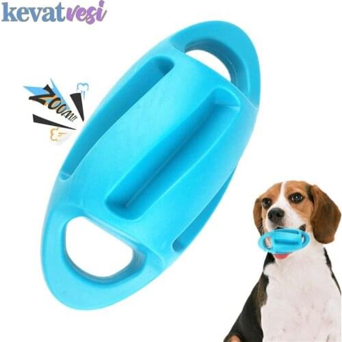 Pet Dog Toys Interactive Dog Chew Toy Rubber Cleaning Teeth Puppy Rugby Sounding Toy Chihuahua Small Large Training Dog Supplies