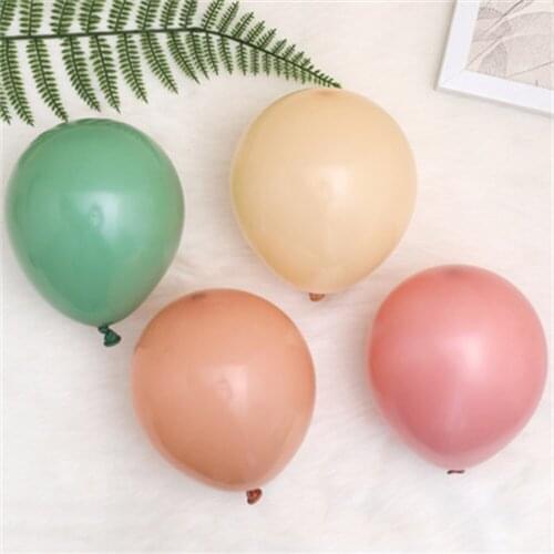 100Pcs 5 Inch Retro Pink Bean Green Apricot Latex Balloons Mini Air Globos For Wedding Birthday Party Decorations Kids Supplies