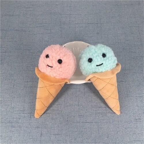 2Colors, Cute Kid Girls 11CM Ice Cream Shape Stuffed Plush Doll Toy