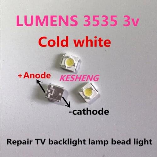 50PCS LUMEN LED SMD 3535 3537 3 V 1 W bianco Freddo Per La TV Retroilluminazione Lampada perline A127CECEBUP8C-6078 3D