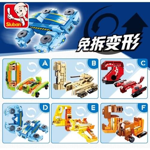 596PCS S Luban 0819 Digital Building Blocks Deformation Creative Childrens Small Particles Assembling Toy Gift