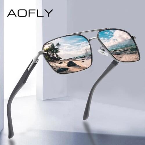 AOFLY Vintage Square Polarized Sunglasses Men Anti-glare Sun Glasses For Women Driving Glasses oculos de sol masculino UV400