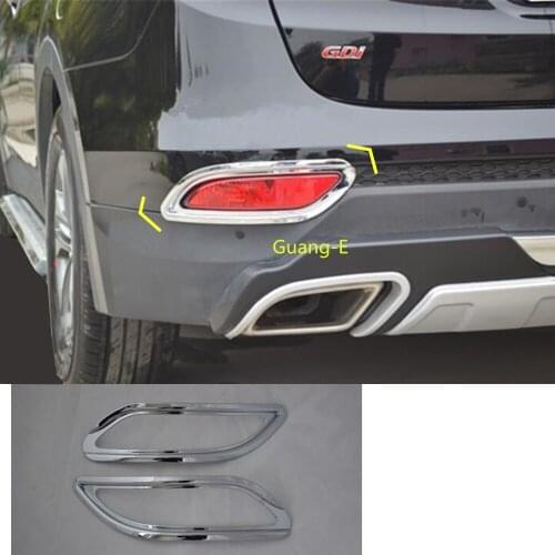 Car Styling Cover Trim Rear Fog Light Back Lamp 2pcs For Hyundai IX45 SantaFe Santa Fe 2013-2018