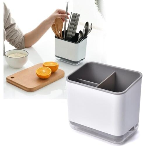 Double Layer Tableware Storage Box Multifunctional Cutlery Holder Spoon Fork Chopstick Organizer Drain Racks For Home Kitchen