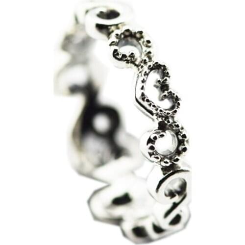 Heart Swirls Ring Authentic 925 Sterling Silver Rings for Women Party Wedding Gift Fine Jewelry anillos bague Wholesale