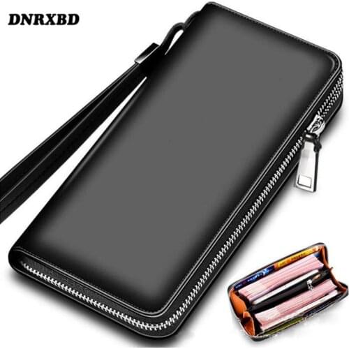 New Wallet Mens Small Wallet Business Leather Long Wallets High Quality Coin Purse Credit Card Holder Wallet portefeuille homme