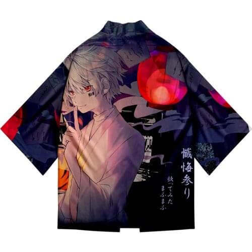 Mafumafu Soraru After the Rain 3D Summer Holiday Women/Men Three Quarter Sleeve Sexy Style Blouse Kawaii Style Fashion Kimono