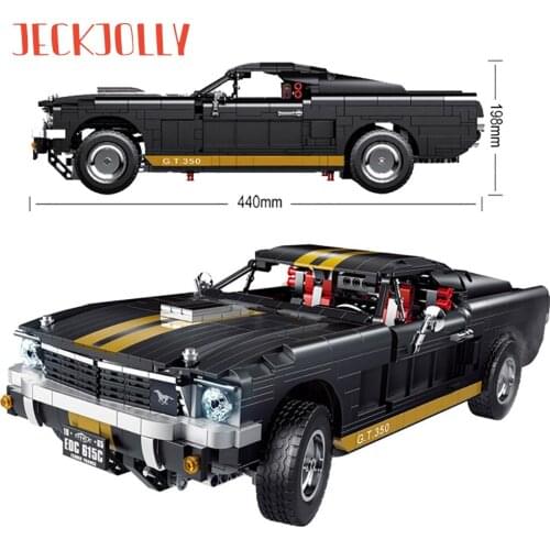 1817Pcs City Mustanged Tech Supercaar Racing Sports Vehicle Model DIY Building Bricks Blocks Muscle Car Children Toys Kids Gifts