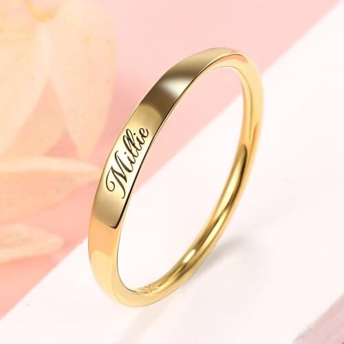 YSH new 925 sterling silver custom engraving baby name rings diy stacking couple ring 2020 fashion personality jewelry gifts hot
