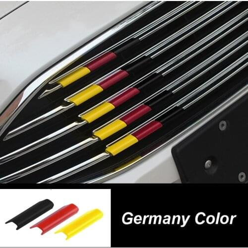 3Pcs Plastic Car Front Grille Grill Cover Trim Germany Flag Color Fit for Peugeot 301 3008 4008 308 408 508 5008