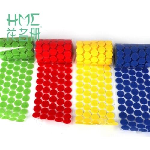 100Pairs 20mm Useful Multi-Color Self-Adhesive Fastener Tape Dots Hook And Loop Magic Sticker Round Strong Fastener Tape