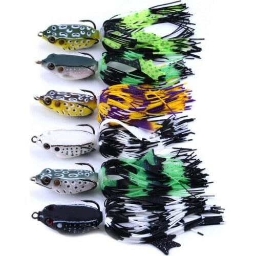 Mixed Set 5.8g-13.81g Classic Frog/mouse Soft Fishing Lure Bait Bass Tackle Hook Plastic Baits Double Claw-Like Hook