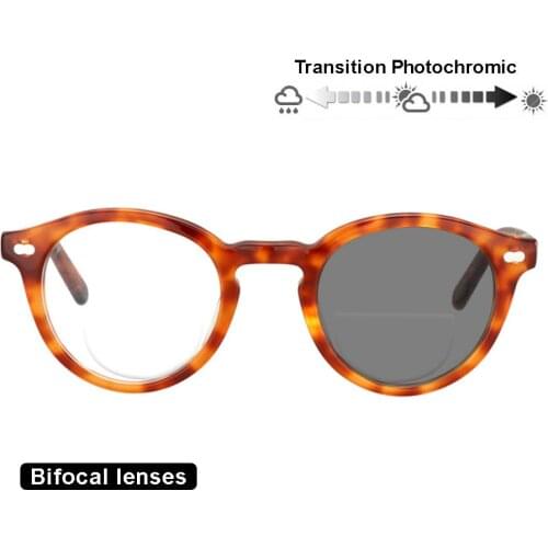 Transition Photochromic Bifocal Retro Reading Glasses Pocket Reader Optical Hyperopia UV400 Sunglasses
