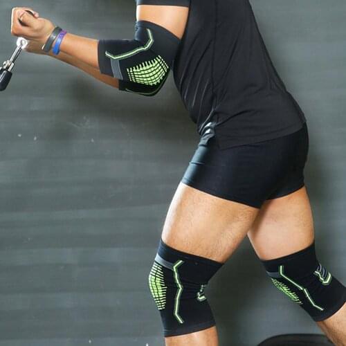 Sports Brace Support Compression Sleeves Set Three Sizes Pain Relief Injury Recovery Wrist Knee Ankle Protector Set Basketball