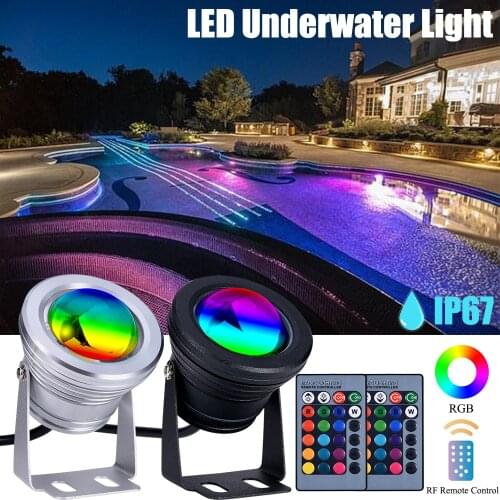 Waterproof RGB LED Underwater Flood Light Remote Control Fountain Swimming Pool Pond Aquarium Spotlight Lamp 12V Outdoor Decor