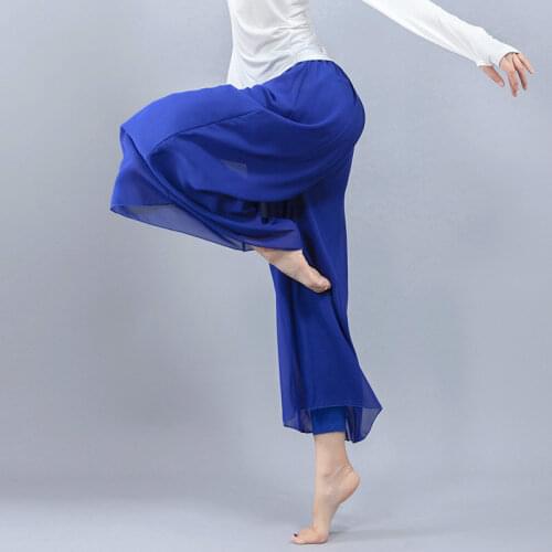 Women Summer Classical Practice Adult Broad-legged Square Dress Yoga Dance Pants