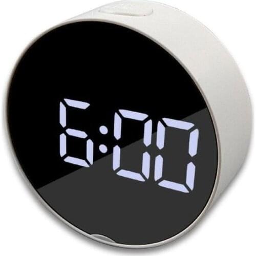 1pcs LED Mirror Clock Enuresis Alarm Clock Digital Magnetic Electronic Cooking Countdown Timer Home Kitchen Enuresis Alarm Clock