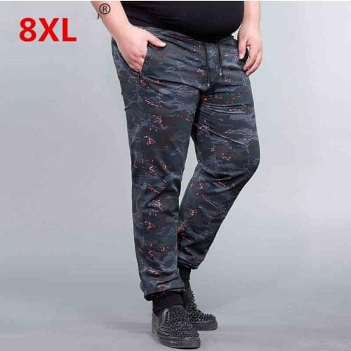 10XL 8XL 6XL 5XL 4XL Camouflage Pants Men Patchwork Fitness Pants Loose Elastic Waist Sweatpants New Autumn Winter Loose Homme