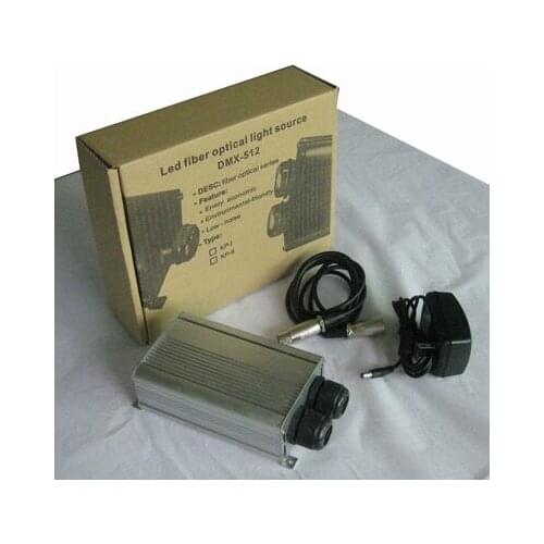 2*9W double holes LED DMX RGB optical fiber engine,with remote;AC85-260V input;dmx512 signal input