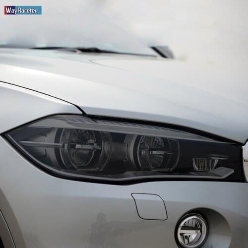 2 Pcs Car Headlight Protective Film Headlamp Transparent Black TPU Sticker For BMW X6 E71 F16 M F86 G06 2020 Accessories