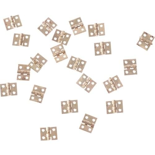 20pcs/lot 8mm*10mm Mini Cabinet Hinges Furniture Fittings Decorative Small Door Hinges for Jewelry Box Furniture Hardware
