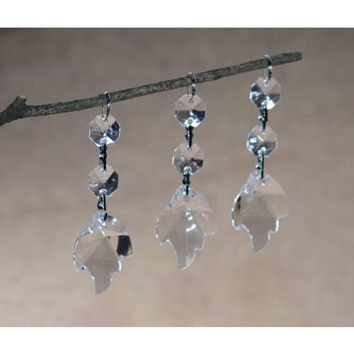 30pcs Wedding Acrylic Crystal Beads Cear Pendant Garland Chandelier Hanging Curtain Decoration