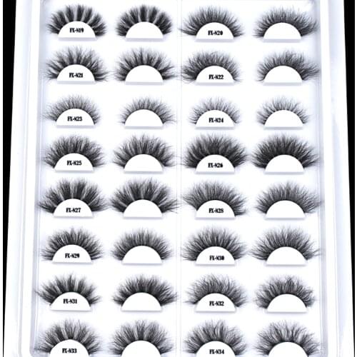 32Pairs Fluffy Lashes 10-25mm 3D Mink Lashes Long Thick Natural False Eyelashes Wholesale Lashes Vendors Makeup Mink Eyelashes