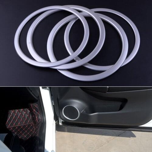 4pcs Car Interior Door Sound Speaker Ring Cover Trim Sticker Fit For Nissan Qashqai J11 2014-2018