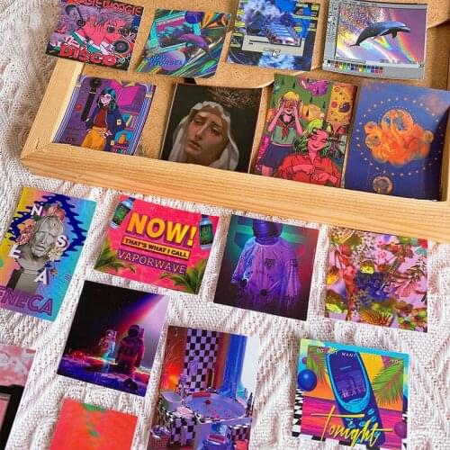 50PCS Pink Steamwave Series Stickers DIY Scrapbooking Collage Mobile Computer Diary Happy Planner Gift Sealing Decoration