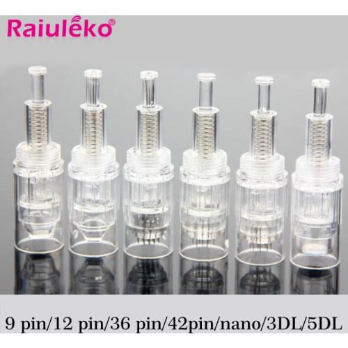 50pcs Screw Cartridge Replacement Micro Needle Stamp Electric Auto Microneedle 9 pin / 12 pin / 36 pin Nutrition Import Tool